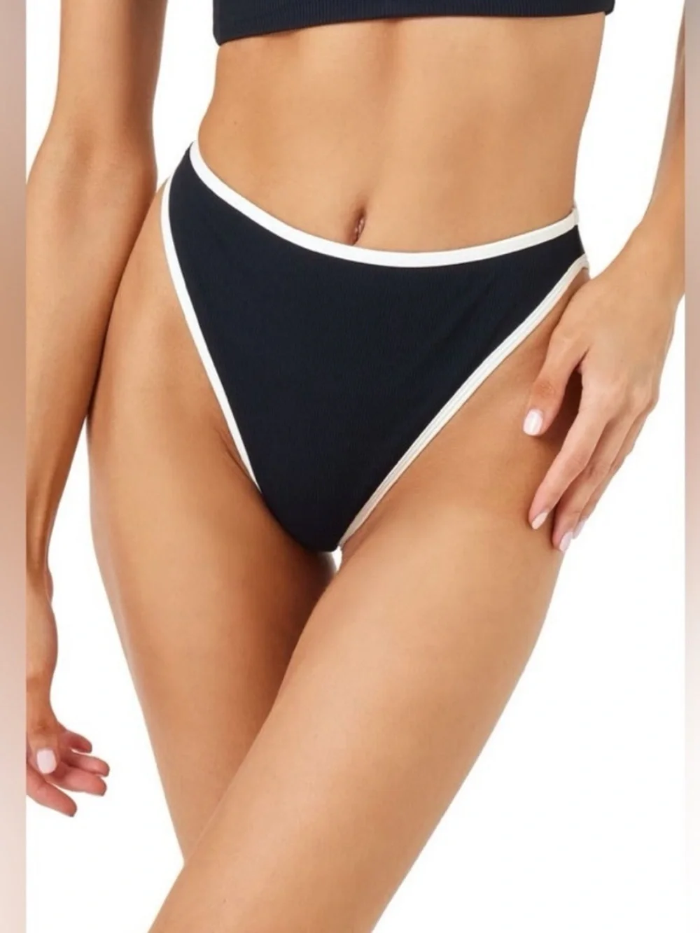 L*Space Black Bikini Bottom Bitsy Cut Medium